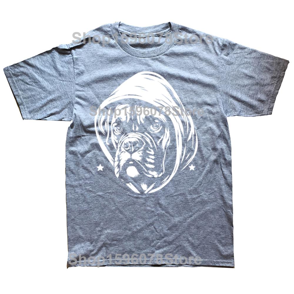 Funny Cool Boxer Dog Graphic T-shirts Men Women's Fashion Casual Tshirt 100% Cotton Loose Oversized T Shirt