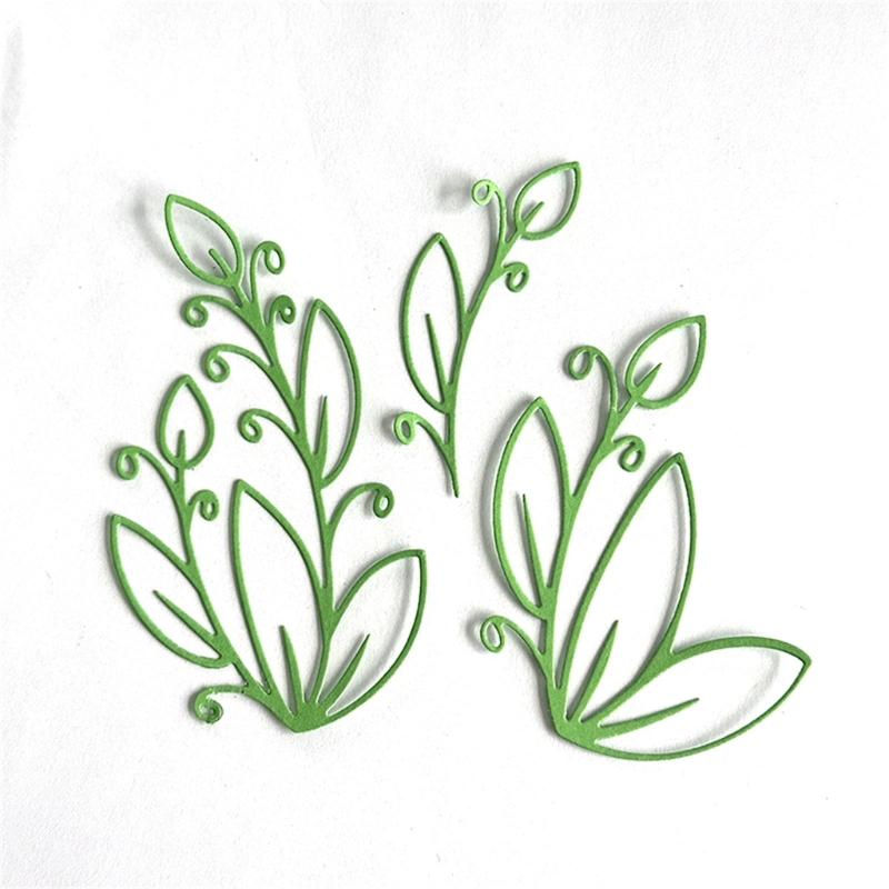 Листья Вырубные штампы Металлические вырубки Шаблоны для тиснения Вырезки Трафареты для скрапбукинга Журнал Изготовление открыток Украшение
