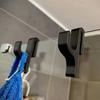 3D Крючок для полотенец на душевую дверь для стеклянных дверей 8 мм Вешалка для ванной комнаты для одежды, полотенец, халатов, стирки, общежития, квартиры