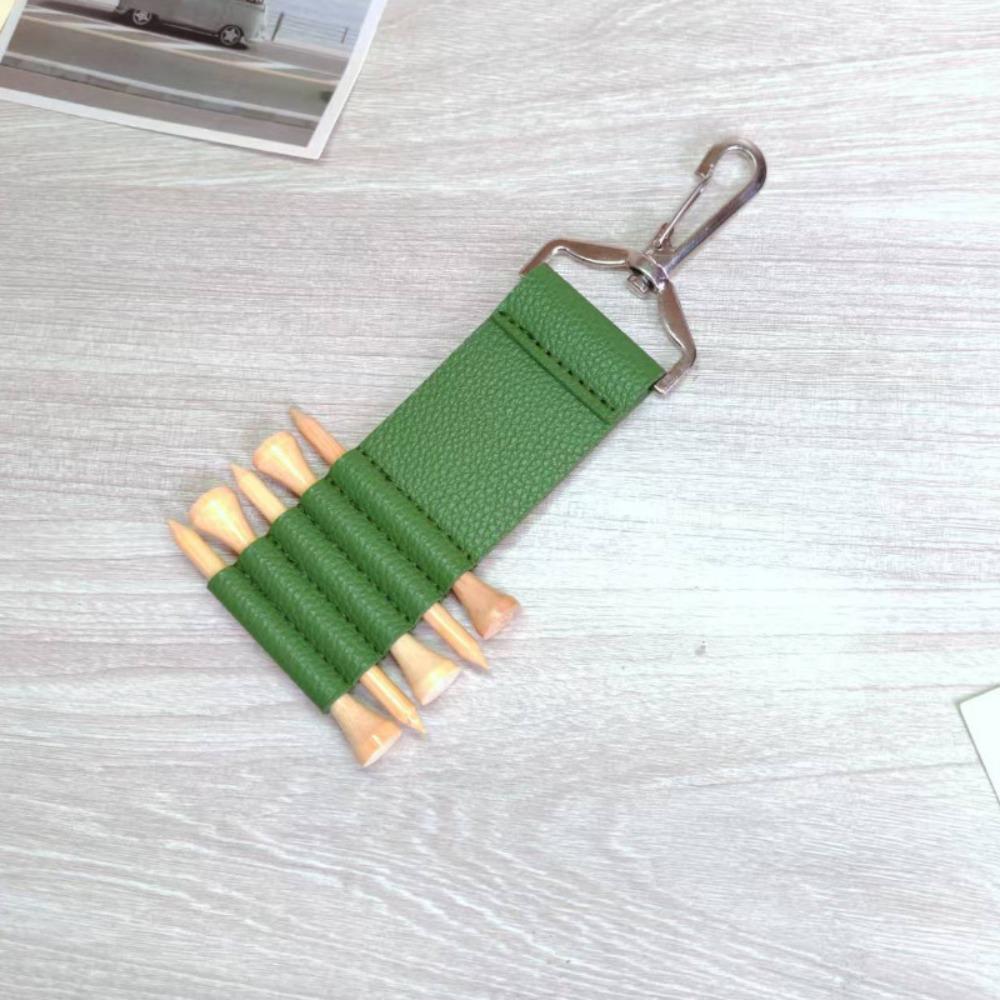 Anti-Loss Clip Golf Tee Holder PU Leather Outdoor Sports Gear Golf Tee Organizer Outdoor Sports