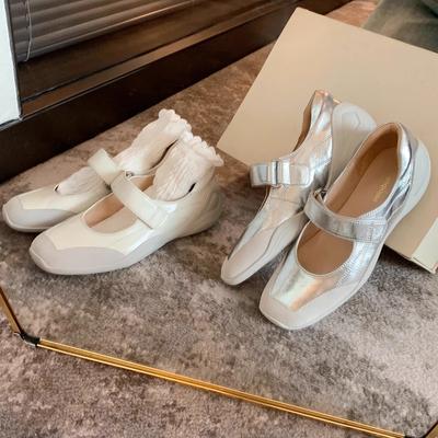 Версия из коровьей кожи~ Ленивые туфли Мэри Джейн на липучке, мягкие, функциональные, ветрозащитные, женские кожаные туфли на платформе, одинарные туфли, лоферы, маленькие кожаные туфли