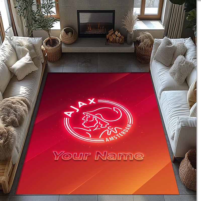 Ajax Amsterdam Printed Crystal Velvet Rug Non‑Slip Crystal Velvet Carpet For Sofa Bedroom Indoor Home Decoration