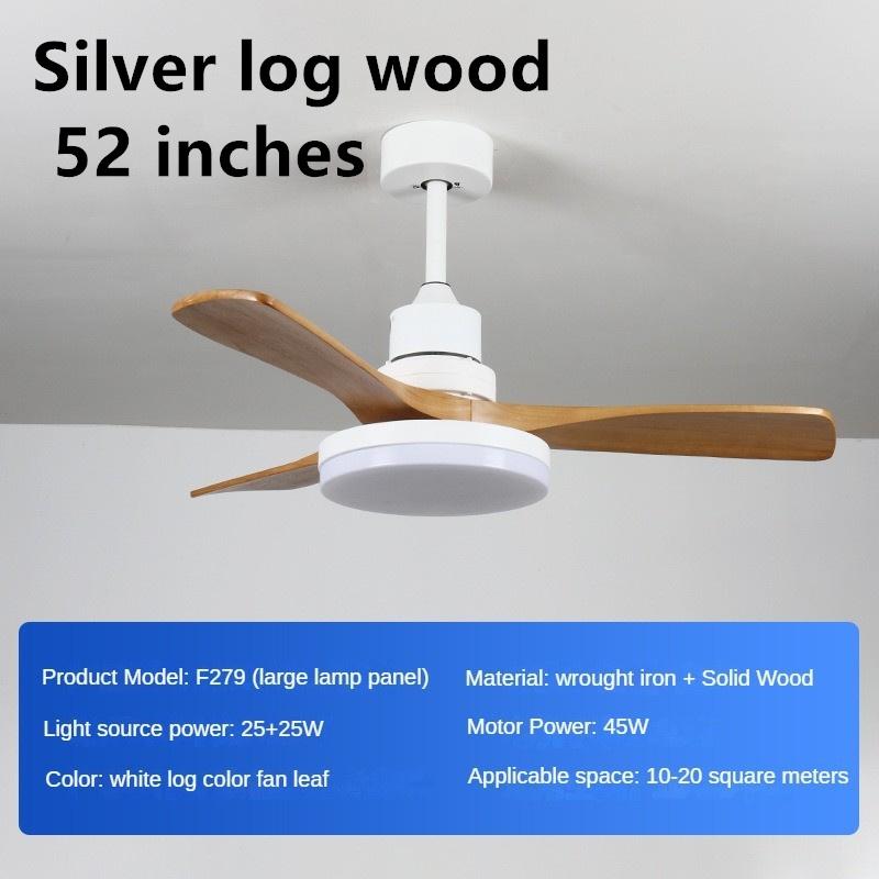 45 Вт бытовой интеллектуальный регулируемый частотный электрический вентилятор для гостиной, светильник из цельного дерева, ретро-вентилятор для ресторана, полный спектр