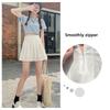 Leated Skirt Short Skirt  Spring And Autumn New Skirt A-line Skirt High Waist And Slim Black And White Short Skirt With Exposure Prevention