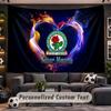 Wall Hanging Tapestry Custom NameBlackburn Rovers FC Pattern Personalized Printed Fabric Wall Decor