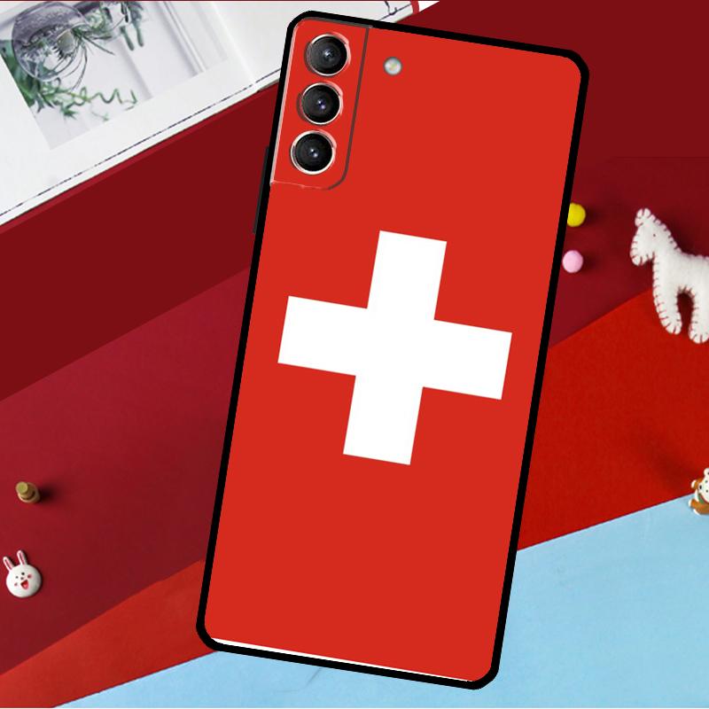 Швейцария Швейцарский флаг Чехол Для Samsung Galaxy S26 S25 S23 S22 S20 S24 Ultra S9 S10 Plus S21 FE S25 FE Чехол для телефона