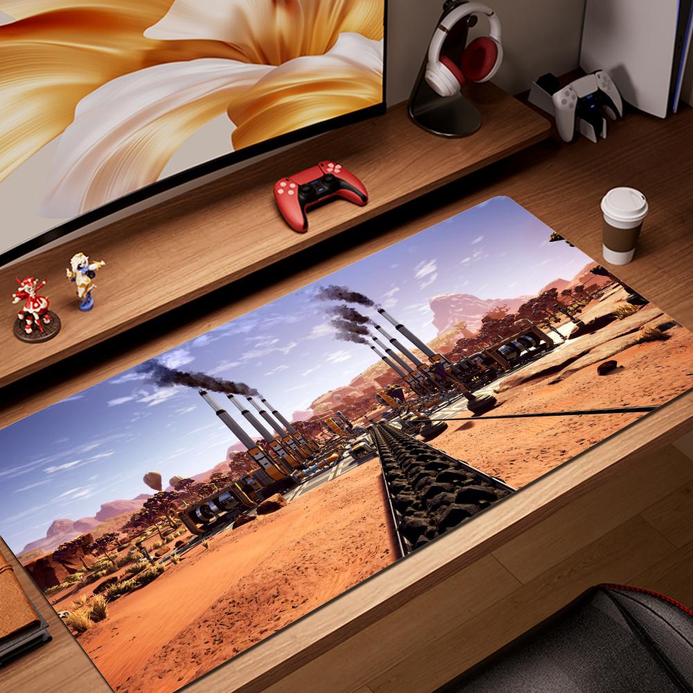 HYBXAXC Satisfactory Mouse Pad Cartoon Lockedge Large Gaming Pad Computer Gamer Keyboard Mouse Mat Desk Mousepad for PC Desk Pad