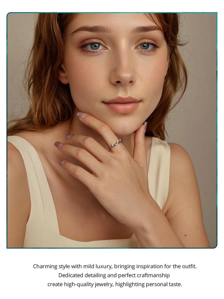 BAMOER 925 Sterling Silver Simple Twisted Ring Fashion Everyday Wear For Women Birthday Gifts Fine Jewelry