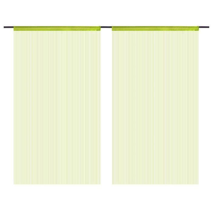 VidaXL String Curtain 2 Pcs 100 X 250 Cm Green