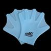 1 Pair Silicone Swimming Gloves Webbed Aquatic Fit Traning Gloves Paddle Diving Gloves Hand Web (Adult, Sky Blue)