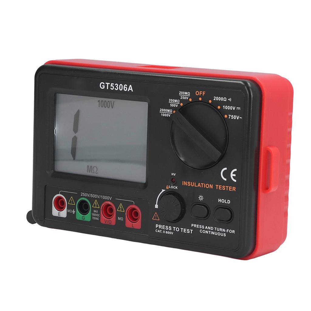 GT5306A Insulation Resistance Tester Digital Megohm Meter 250V 500V 1000V Earth Resistance Meter