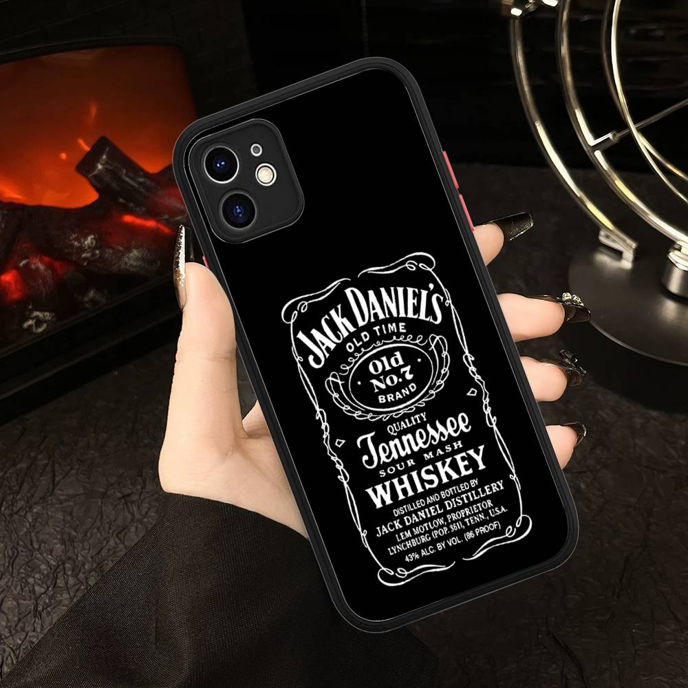 Classic Whiskey Logo J-Jack D-DanielS Phone Cases For IPhone 16 15 14 Plus 13 12 11 Pro Max Matte Oft Bumper Phone Cover