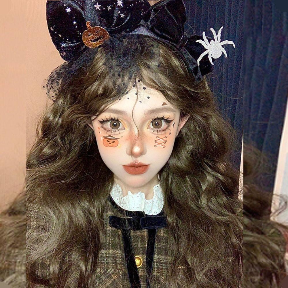 Головной убор Хэллоуин Бант Повязка для волос Аксессуары для волос Тыква Резинка для волос Хэллоуин Обруч для волос Дамы