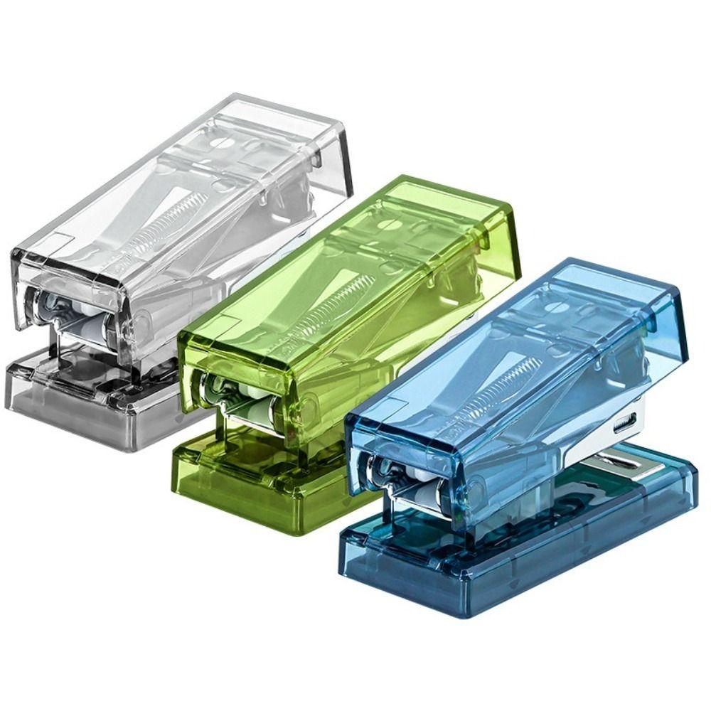 Mini Mini Stapler Transparent Paper Binder Set Office Binding Tools  School Office Supplies
