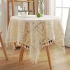 Classic American-Japanese Knitted Crochet Tablecloth – Hollow Design Fabric Decoration