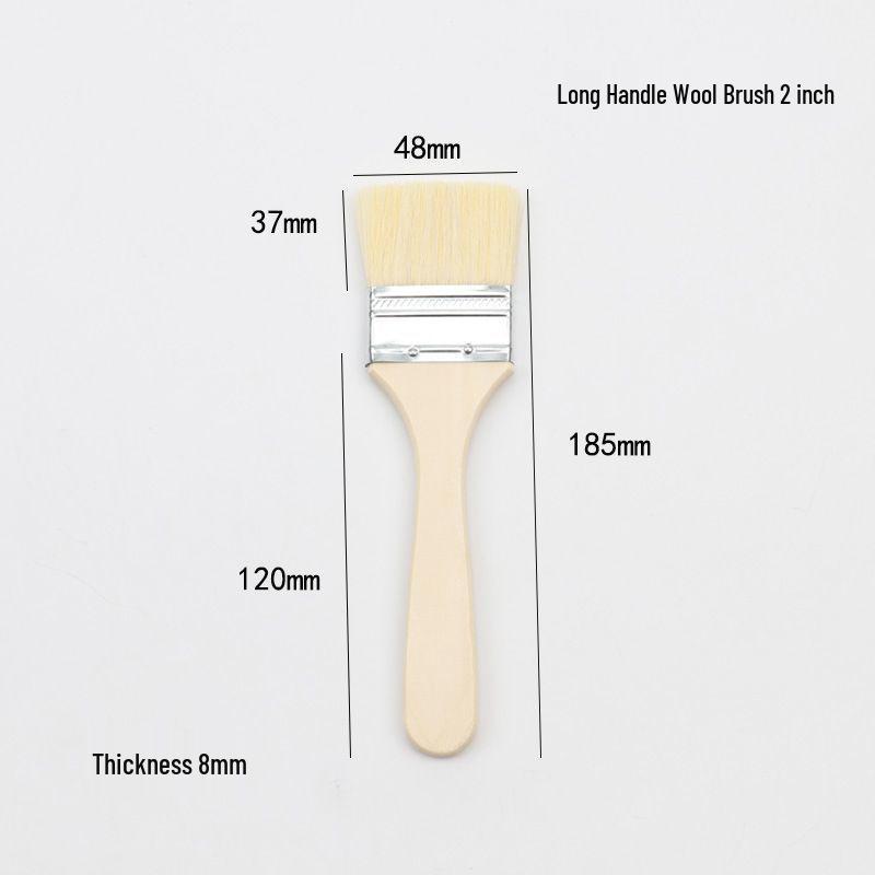 High-Temperature Resistant Food Grade Wool Kitchen Brush for Barbecue, Pancake, and Baking