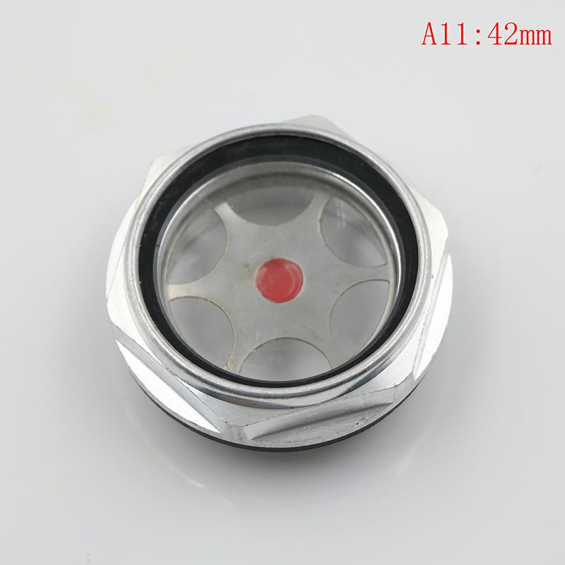 Металлический смотровой глазок уровня масла для воздушного компрессора с наружной резьбой 16мм-48мм