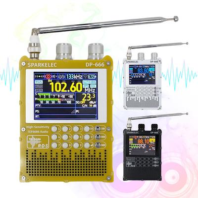 DP-666 TEF6686 Высокочувствительный Полнодиапазонный FM AM Коротковолновый Радиоприемник Высокой Чувствительности с DSP