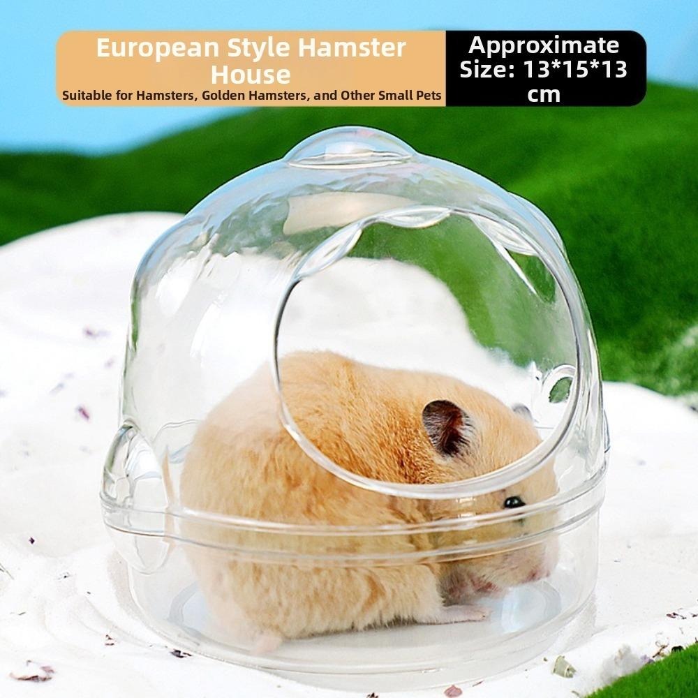 Cheese Shape Hamster Sand Bath Box Plastic Small Animal Bathtub Hamster Litter Box for Small Pets