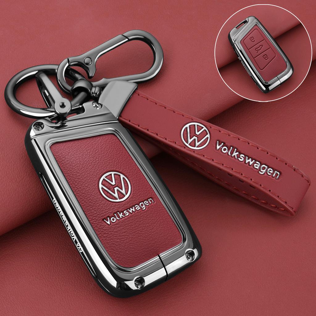 Zinc Alloy Car Key Case Protection Cover Shell Fob For Volkswagen VW Polo Golf7 MK7 Tiguan Passat Jetta E-golf MK2 T-roc T-cross