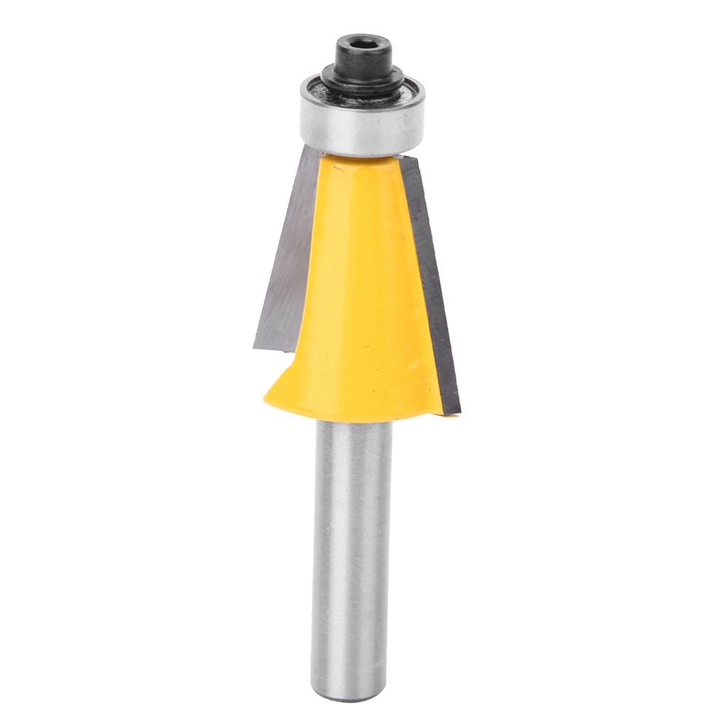 8mm Shank Chamfer Bevel Edging Router Bit with Bearing Woodworking Milling Cutter15 Degrees