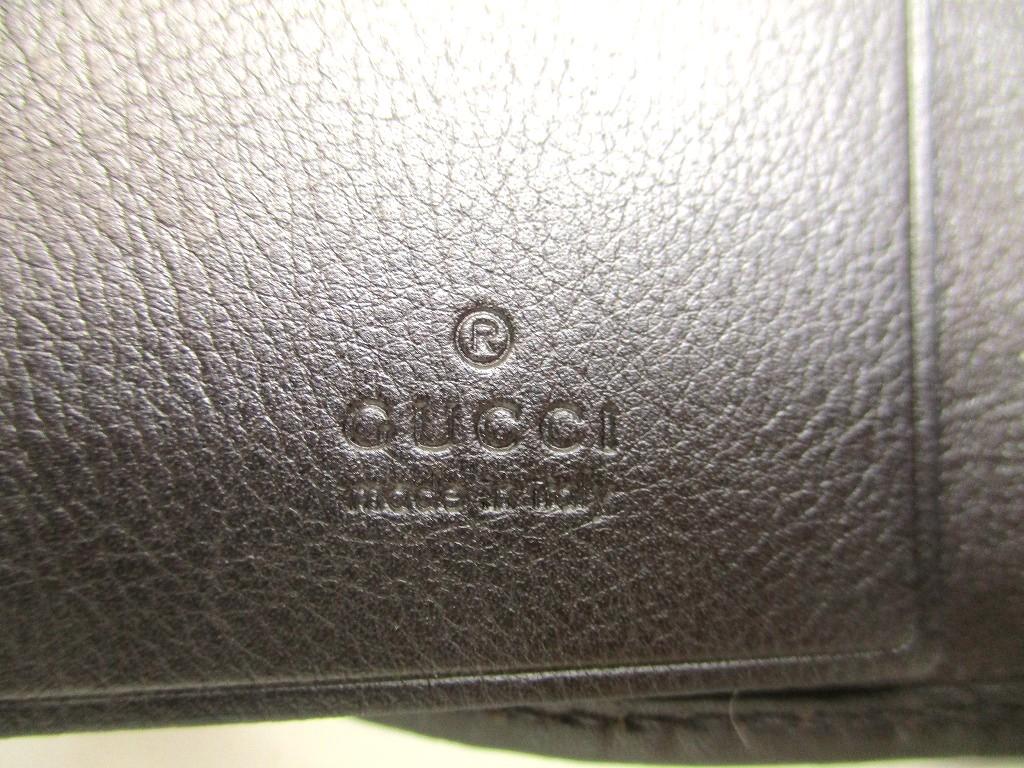 Оригинальный брелок GUCCI GG Interlocking G из темно-коричневой кожи 6 подвесок #a870 Восстановленный