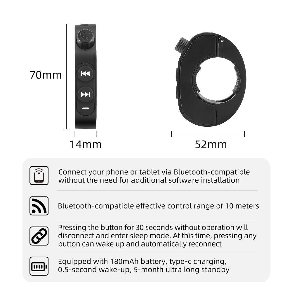 Waterproof Motorcycle Handlebar Controller Hands-free Calls Steering Wheels Switch
