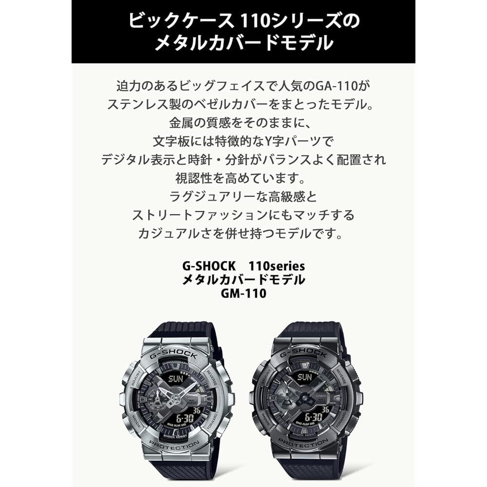 Мужские часы Casio G-Shock GM-110-1AJF с металлическим покрытием (Официальный японский продукт)