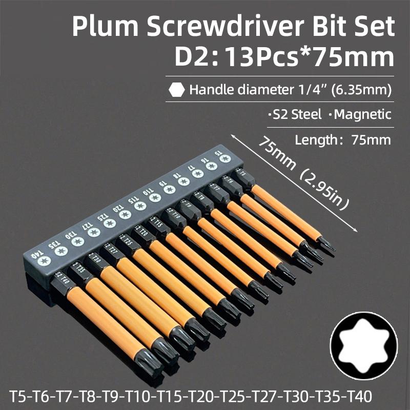 Шестигранный ключ-шестигранник Набор отверток Магнитные крестовые отвертки Torx Plum Security Tamper Proof Сверла Отвертка Ручной инструмент