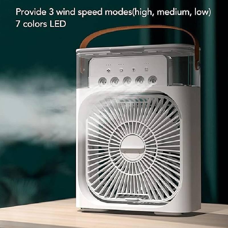 High-powered Small Fan With Cooling Mist Spray For Students And Workspaces