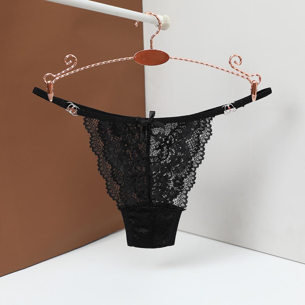 Женские трусики-стринги, сексуальные кружевные трусы с цветами и низкой талией, модные прозрачные трусы197