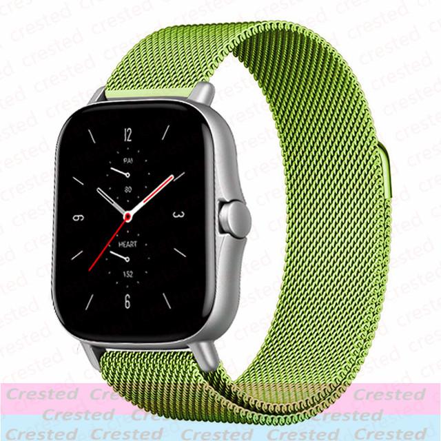 Магнитный ремешок 20 мм 22 мм для Amazfit balance/GTS 4/3/GTS Mini 2/GTR 4/3/Pro stratos Металлический браслет для часов ремешок Amazfit bip strap