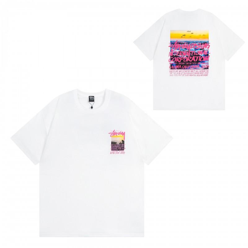 Short Sleeve T Shirt Couples Streetwear Casual Tee Letter Print Loose Fit Breathable