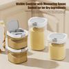 Sealed Milk Powder Jar Transparent Flour Canister Airtight Cereal Container with Scoop Leakproof Food Storage Jar for Cupboard Countertop Pantry