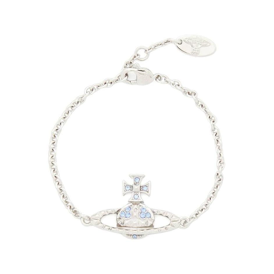 Vivienne Westwood Seasonal Limited Diamond Blue/Silver Chain Bracelets Women's 6102003202W388