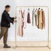 Golden Clothing Rack, Steel Garment Rack with Strong Stability, Large Capacity Wardrobe Organizer, 66 lbs Weight Capacity