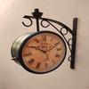 Часы Victoria Station, двусторонние антикварные настенные часы, подарок, 25,4 см