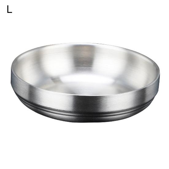 Небольшое блюдо, двухслойная изоляция, нержавеющая сталь, корейский стиль, противоожоговая миска для кимчи, блюдце, кухонные принадлежности