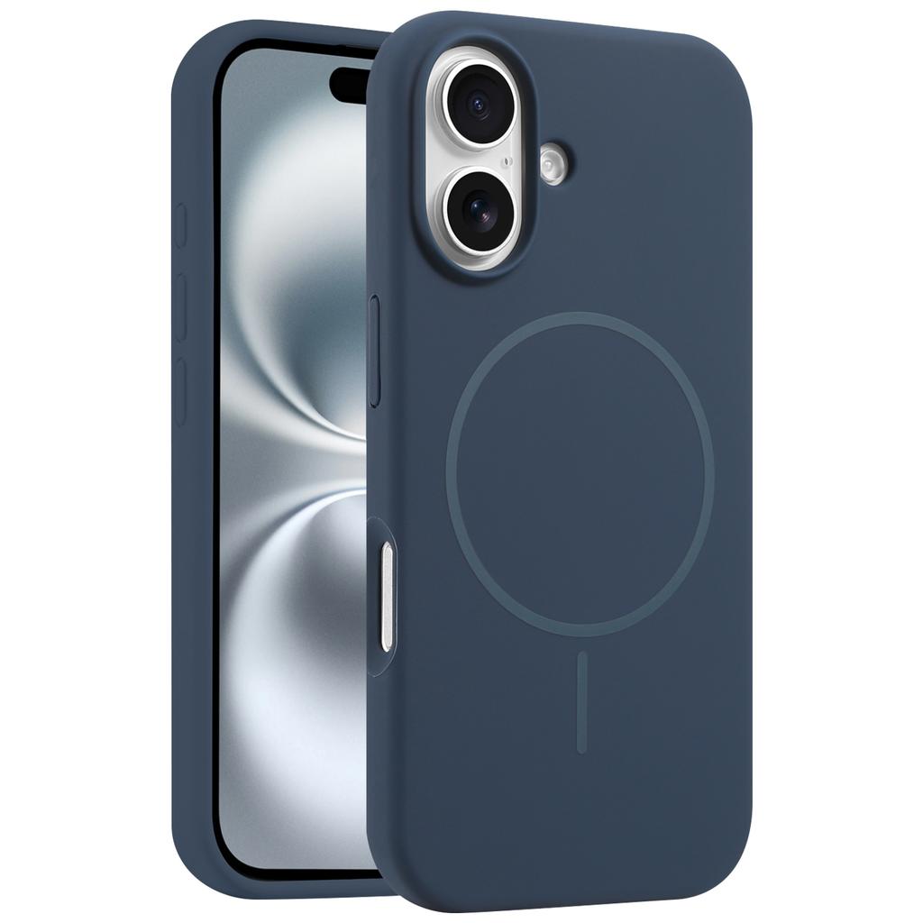 For iPhone 16 Case Compatible with MagSafe Soft Silicone Shockproof Phone Cover - Purple