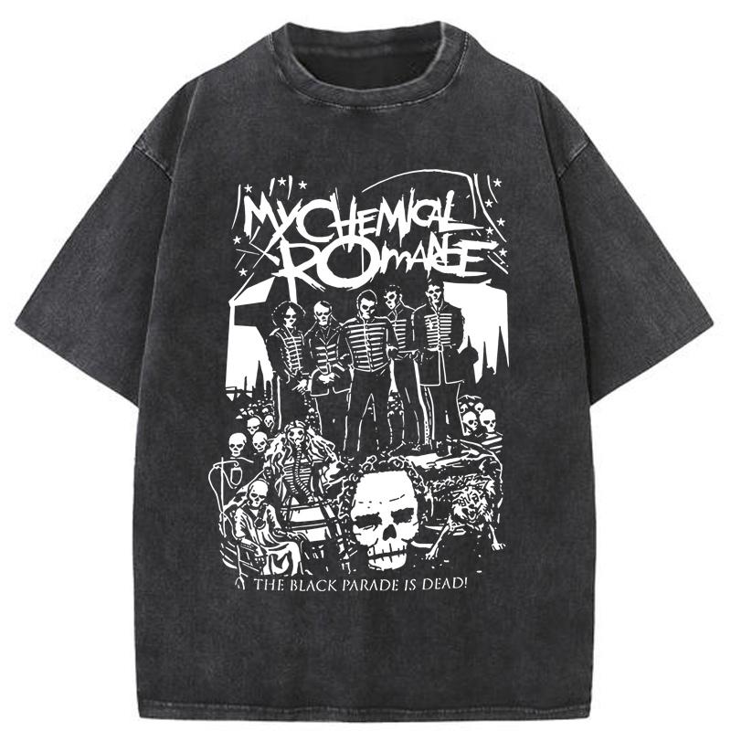 Летняя мужская футболка My Chemical Romance Mcr Dead, черная, в стиле панк-эмо-рок, модная, большого размера.