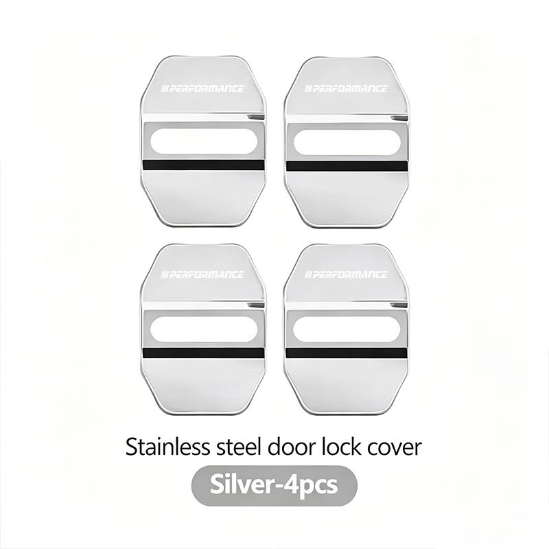 FA54Pcs Zinc Alloy Car Door Lock Buckle Protection Cover Anti-Collision Shock Absorbing Cushion Stickers For BMW G80 G06 G07 G42 G