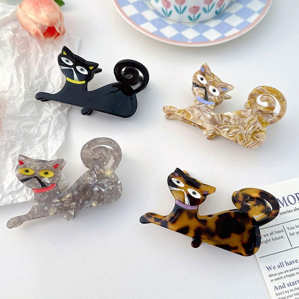 Acetic Acid Acetate Cat Hair Claw Cartoon Shark Clip Fashion Animal Hair Clip Female