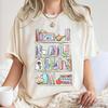 Retro Comfort Funny Reading T-shirts Gift for Book Lover Short Sleeve T-shirt Retro Bookworm Soft Tee Women Bookish Casual Tops