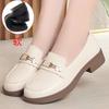 Comfortable British Women's Shoes Autumn One-pedal Soft-soled Single Shoes Leather Shoes Women's New Soft Leather Women