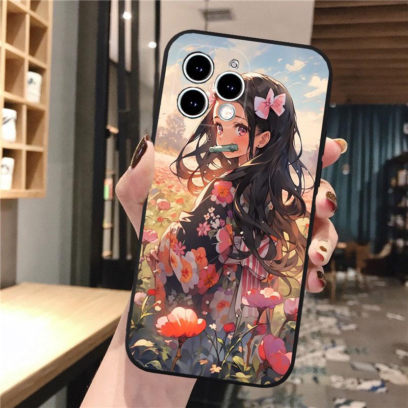 Чехол для телефона Nezuko Kamado Demon Slayer Для iphone 17 Pro Max Air 16 15 14 13 Pro Max 15 16 Pro 15Plus Корпус