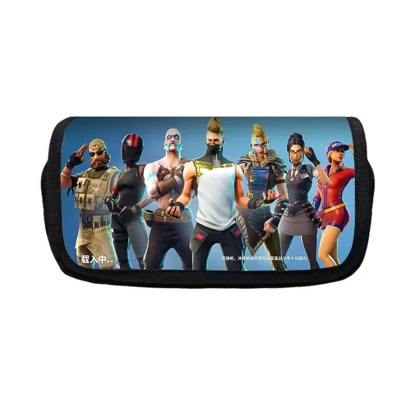 Пеналы Fortnite Многофункциональный пенал-коробка Детский большой вместимости Двухслойный пенал