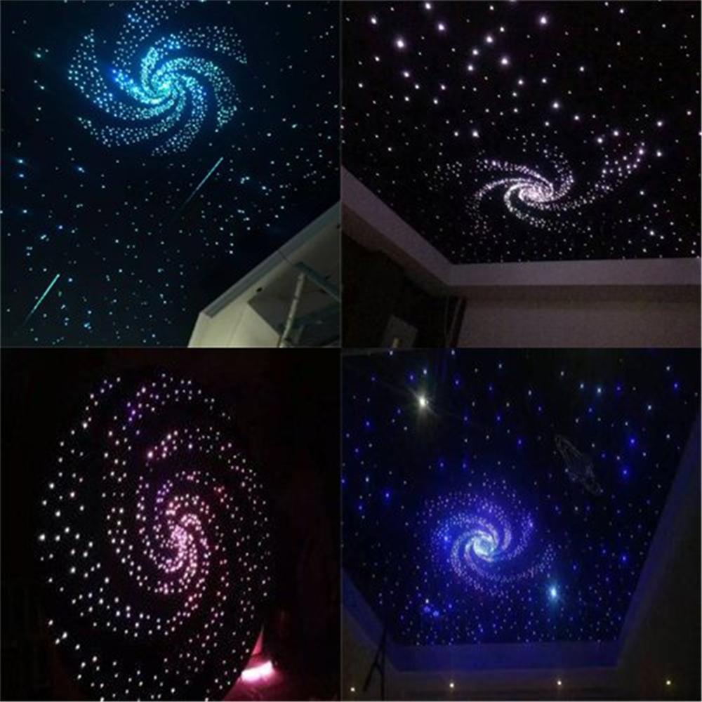 RGBW LED Twinkle Car Roof Stars Starry Sky Ceiling Light Kit 400Pcs Optic Fibers