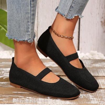 Мода 2024 Дышащая сетка Лето Новые Большие размеры Плоская Низкая Ткань Однотонные Повседневные Рабочие Слипоны Туфли Бобы Женская обувь Обувь Слипоны