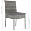 vidaXL Garten-Essstühle 4 Stk. Poly Rattan Grau