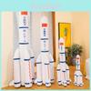 Adorable Cartoon Rocket Plush Pillow Pp Cotton Filled Soft Long March Rocket Toy For Children